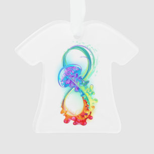 Infinity with Rainbow Jellyfish Ornament