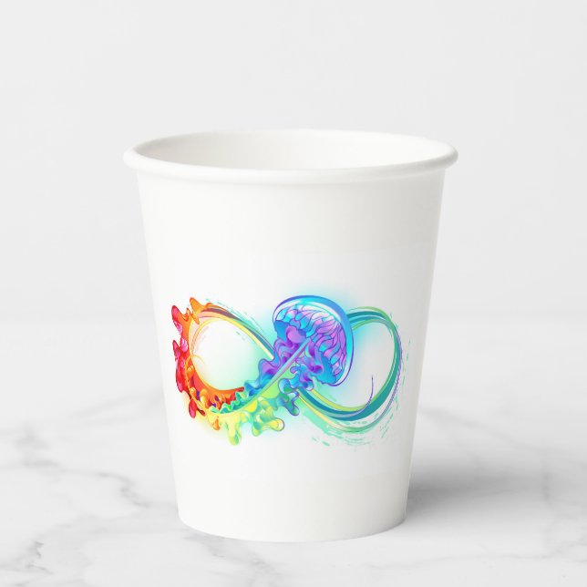 Infinity with Rainbow Jellyfish Paper Cups (Front)