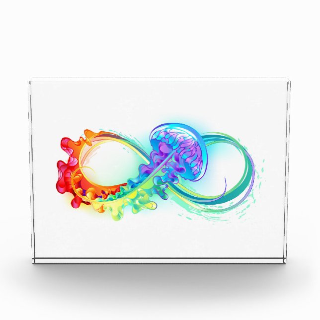 Infinity with Rainbow Jellyfish Photo Block (Front)