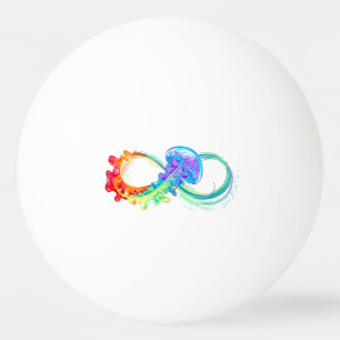 Infinity with Rainbow Jellyfish Ping Pong Ball