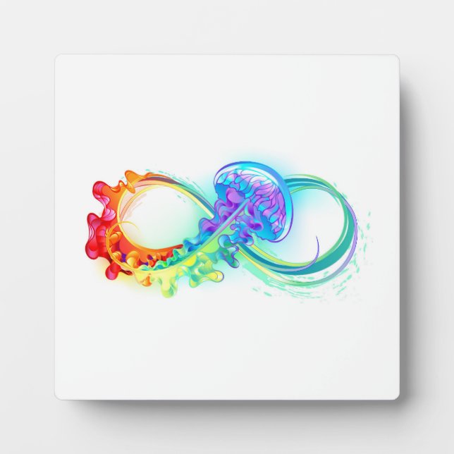 Infinity with Rainbow Jellyfish Plaque (Front)