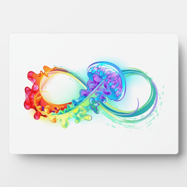 Infinity with Rainbow Jellyfish Plaque (Front)