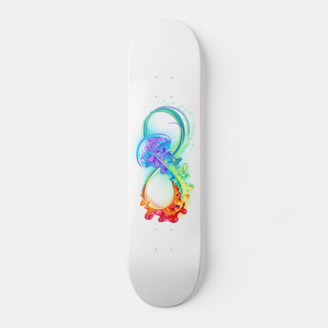 Infinity with Rainbow Jellyfish Skateboard (Front)