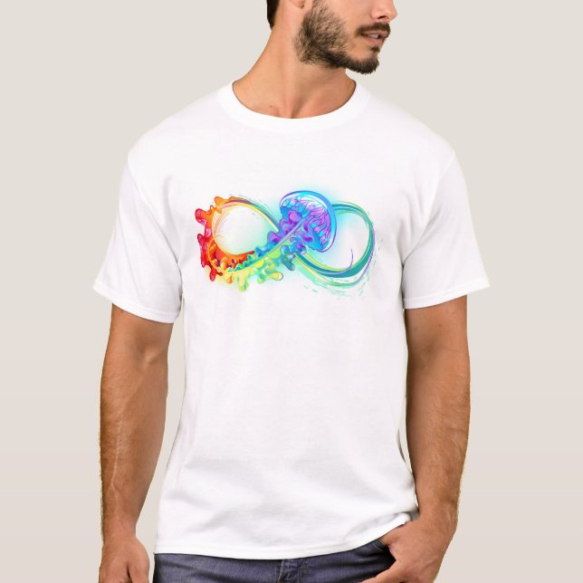 Infinity with Rainbow Jellyfish T-Shirt (Front)