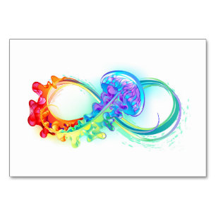 Infinity with Rainbow Jellyfish Table Number