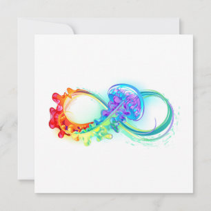 Infinity with Rainbow Jellyfish Thank You Card