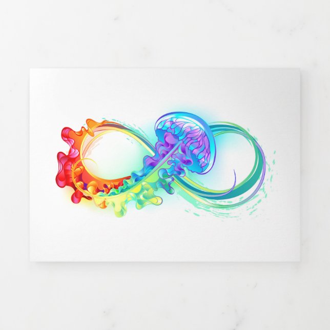 Infinity with Rainbow Jellyfish Tri-Fold Announcement (Cover)