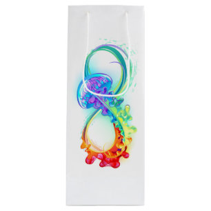 Infinity with Rainbow Jellyfish Wine Gift Bag