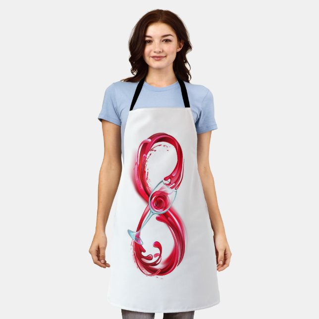 Infinity with Red Wine Apron (Worn)