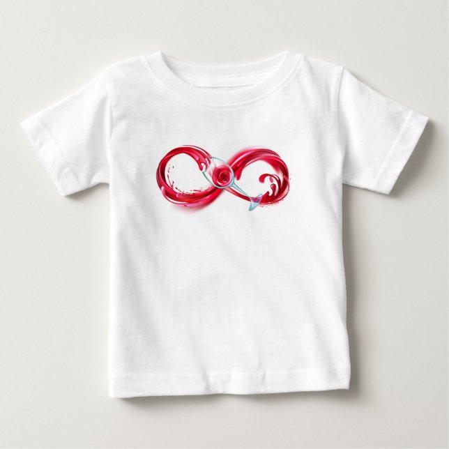 Infinity with Red Wine Baby T-Shirt (Front)