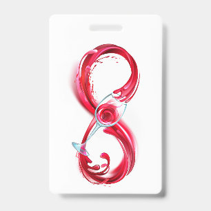 Infinity with Red Wine Badge