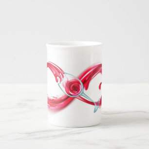 Infinity with Red Wine Bone China Mug