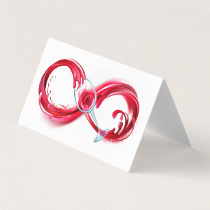 Infinity with Red Wine Business Card