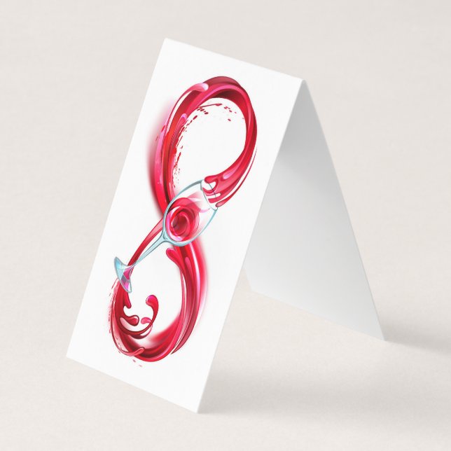Infinity with Red Wine Business Card (Front)