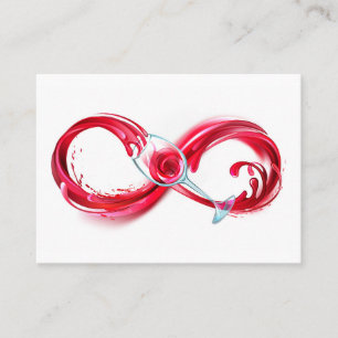 Infinity with Red Wine Business Card