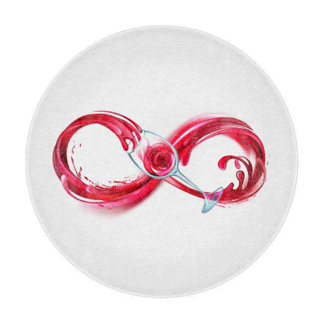 Infinity with Red Wine Cutting Board (Front)