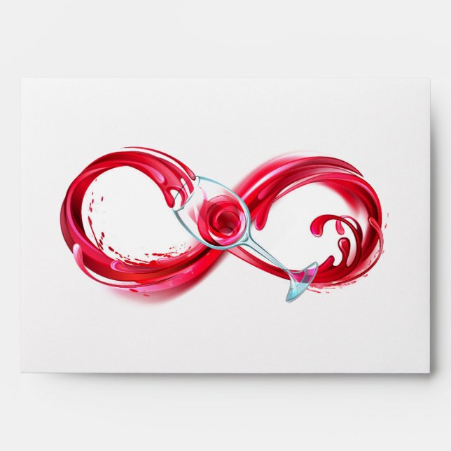 Infinity with Red Wine Envelope (Front)