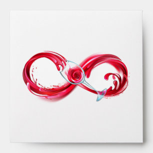 Infinity with Red Wine Envelope