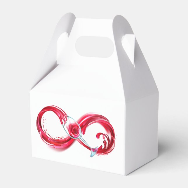 Infinity with Red Wine Favor Box (Front Side)