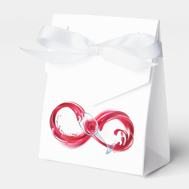 Infinity with Red Wine Favor Box (Front Side)