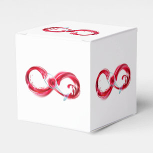 Infinity with Red Wine Favor Box