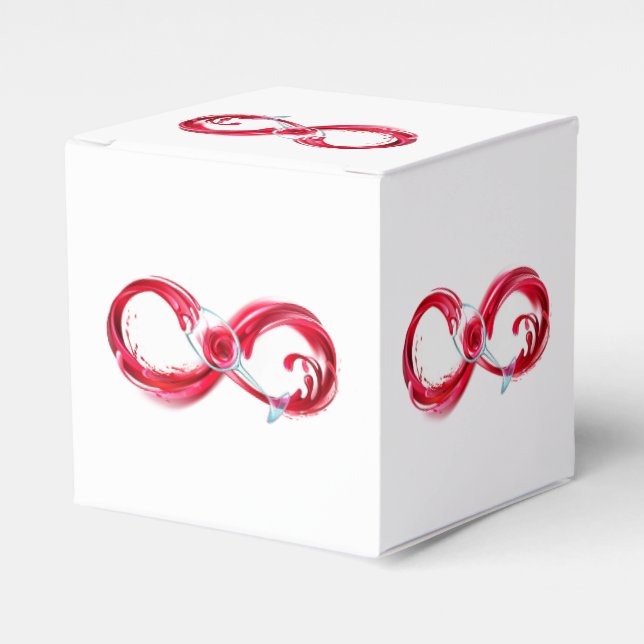 Infinity with Red Wine Favor Box (Front Side)