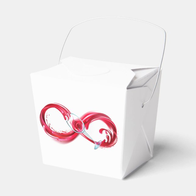 Infinity with Red Wine Favor Box (Front Side)