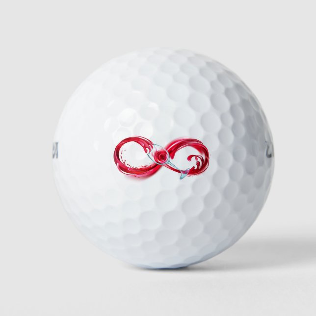 Infinity with Red Wine Golf Balls (Front)
