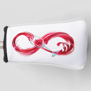 Infinity with Red Wine Golf Head Cover