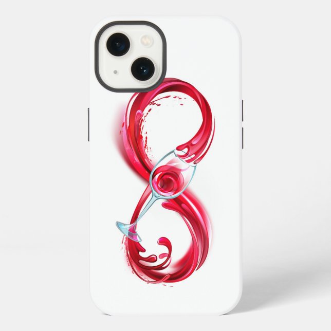 Infinity with Red Wine iPhone Case (Back)