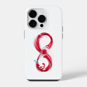 Infinity with Red Wine iPhone 14 Pro Case