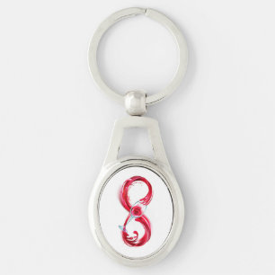 Infinity with Red Wine Keychain