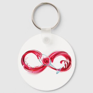 Infinity with Red Wine Keychain
