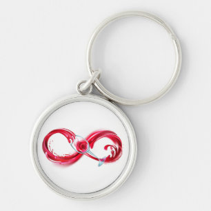 Infinity with Red Wine Keychain