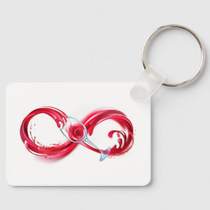 Infinity with Red Wine Keychain