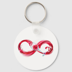 Infinity with Red Wine Keychain