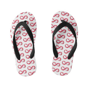 Infinity with Red Wine Kid's Flip Flops
