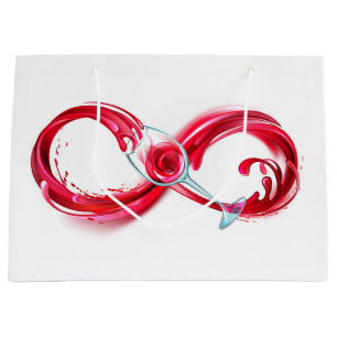Infinity with Red Wine Large Gift Bag