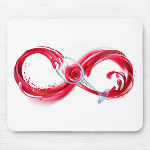Infinity with Red Wine Mouse Pad