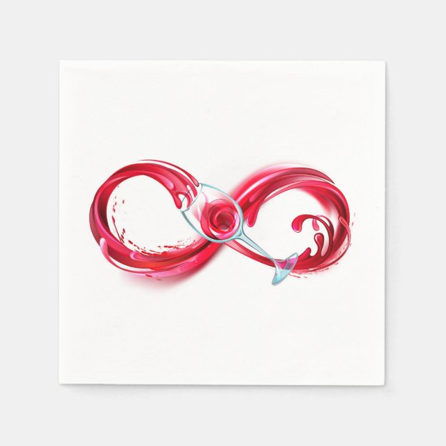 Infinity with Red Wine Napkin (Front)