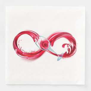 Infinity with Red Wine Napkin