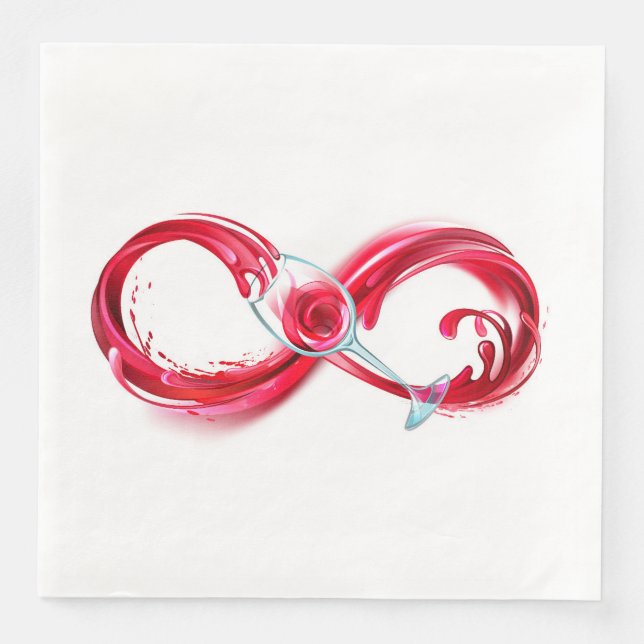 Infinity with Red Wine Napkin (Front)