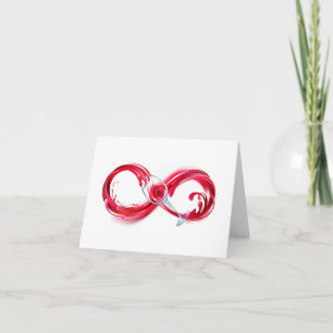 Infinity with Red Wine Note Card
