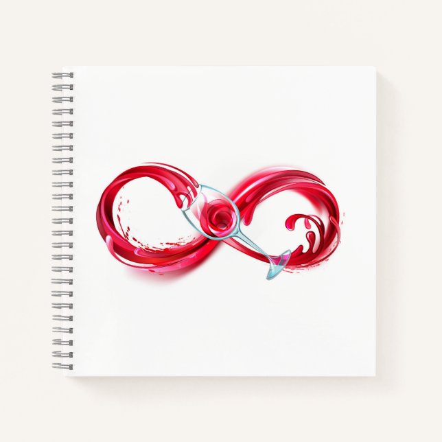 Infinity with Red Wine Notebook (Front)