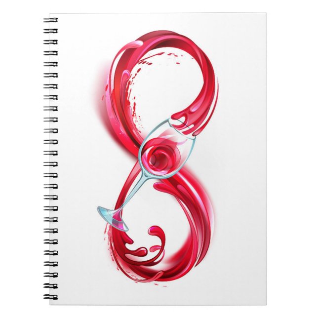 Infinity with Red Wine Notebook (Front)