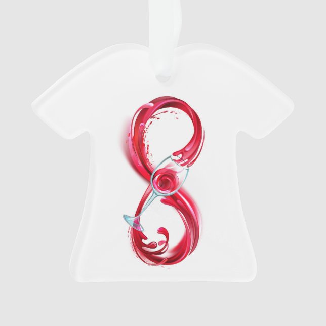 Infinity with Red Wine Ornament (Front)