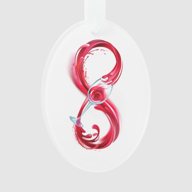 Infinity with Red Wine Ornament (Front)