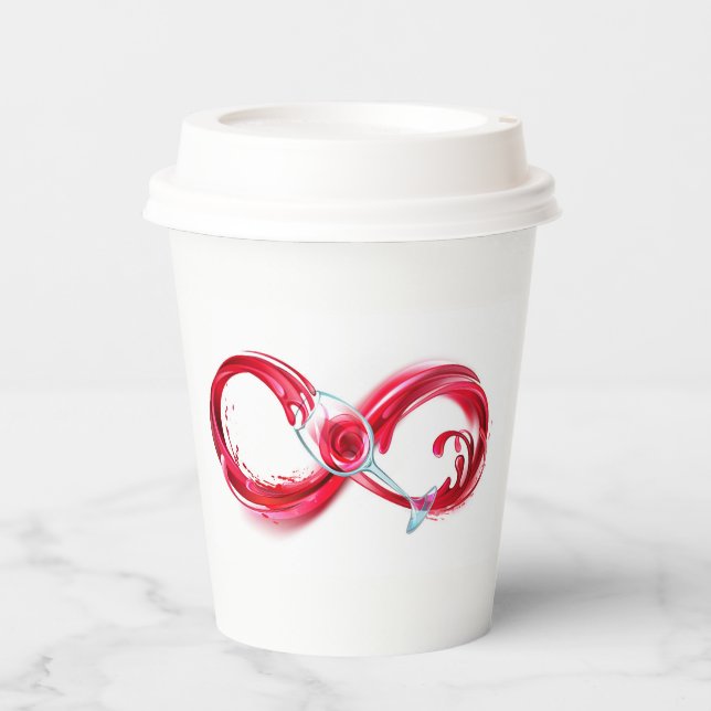 Infinity with Red Wine Paper Cups (Front)