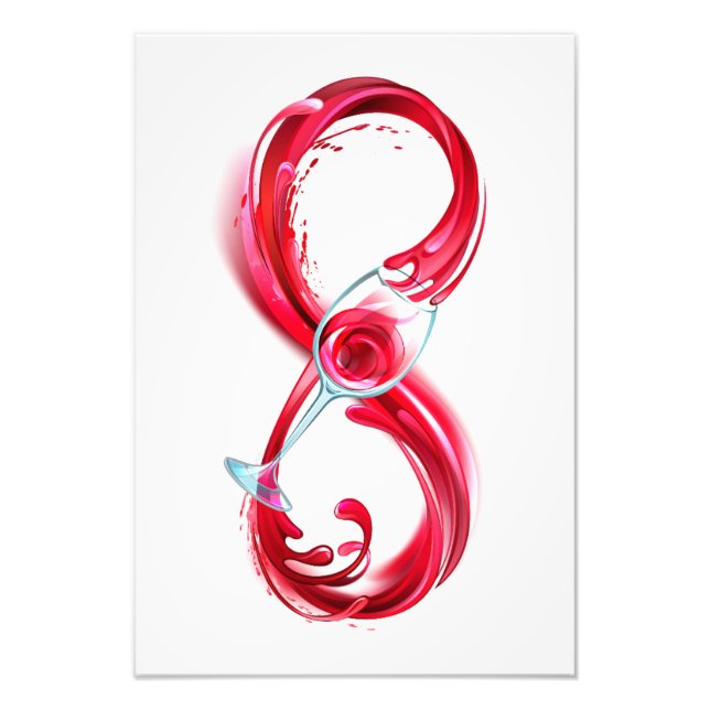 Infinity with Red Wine Photo Print (Front)