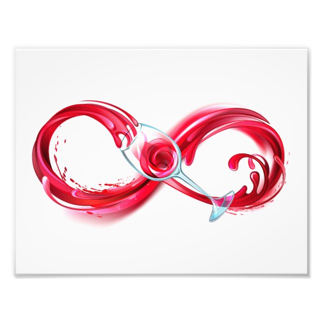 Infinity with Red Wine Photo Print (Front)